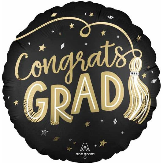 Congrats Grad 18" Tassles Foil Balloon