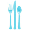 Cutlery Assortment - Caribbean Blue, Reusable Plastic, 24 Piece