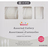 Cutlery Assortment - Frosty White, Reusable Plastic, 80 Count