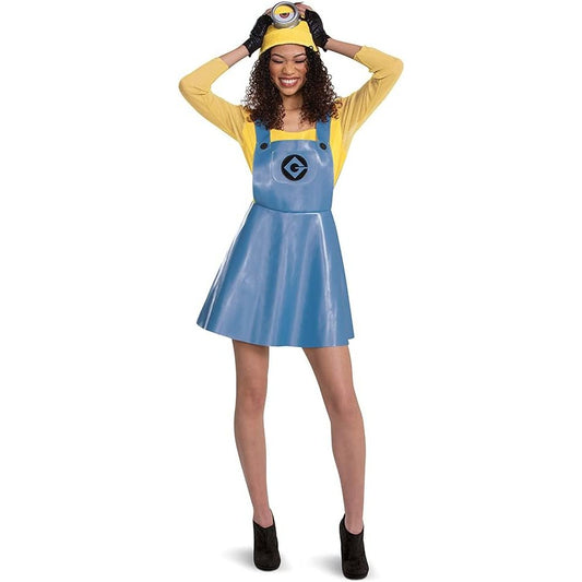 Deluxe Adult Minion Stuart Dress Costume and Adult Stuart Costume Dress