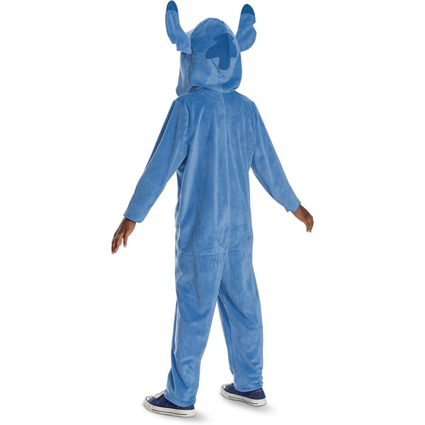 Disney Stitch Costume for Kids, Official Lilo and Stitch Hooded Jumpsuit Outfit, Child Size