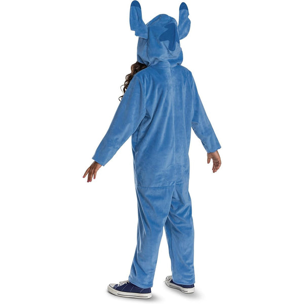 Disney Stitch Costume for Kids, Official Lilo and Stitch Hooded Jumpsuit Outfit, Child Size