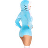 Dress - Cozy Shark, with Shark Fin Detail & Shark Teeth Hood, Gray