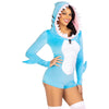 Dress - Cozy Shark, with Shark Fin Detail & Shark Teeth Hood, Gray