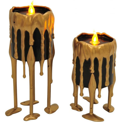 Dripping Illusion Candle – Gold Tall
