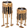Dripping Illusion Candle – Gold Tall