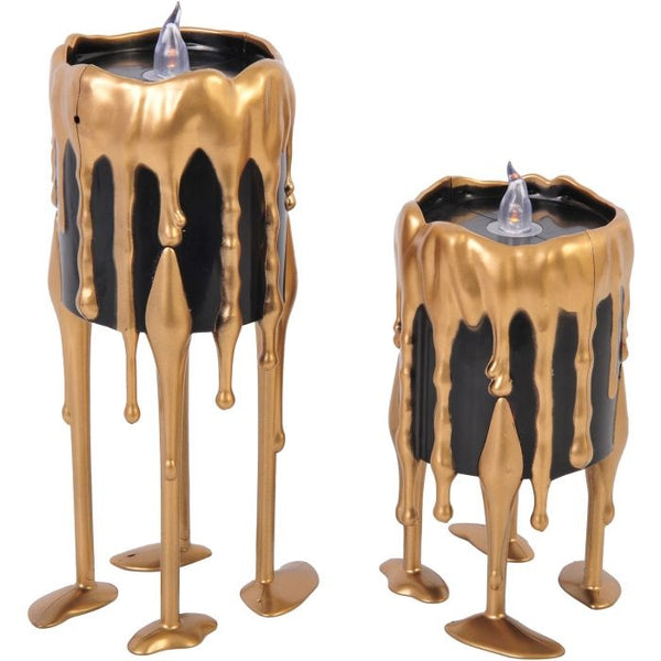 Dripping Illusion Candle – Gold Tall