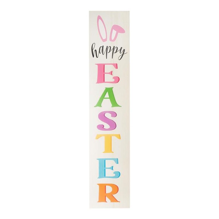 Easter MDF Porch Sign with Easel – "Happy Easter"