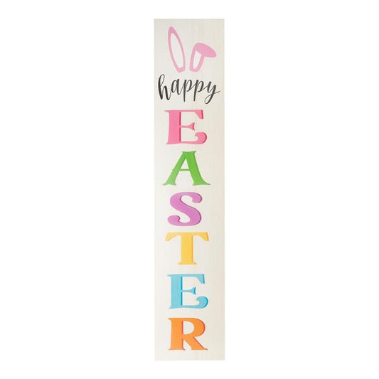 Easter MDF Porch Sign with Easel – "Happy Easter"