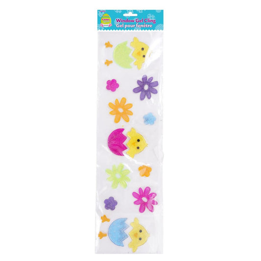 Easter Window Gel Clings, Chicks and Flowers