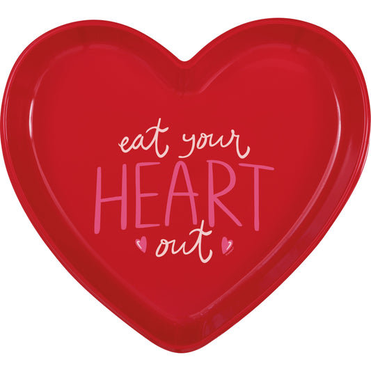 "Eat Your Heart Out" Reusable Plastic Tray