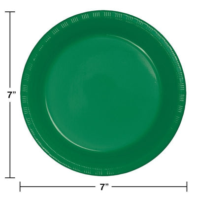 Emerald Green Plastic 7" Plates 20CT