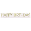 Flaming Gold Happy Birthday Banner