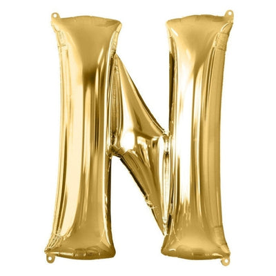 Foil Balloon - Jumbo Gold Letter N