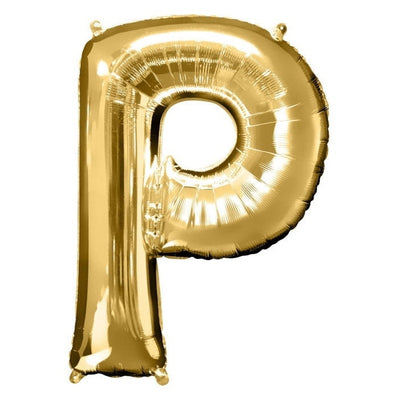 Foil Balloon - Jumbo Gold Letter P