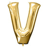Foil Balloon - Jumbo Gold Letter V