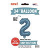 Foil Balloon - Jumbo Number Light Blue 2