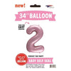 Foil Balloon - Jumbo Number Light Pink 2