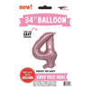 Foil Balloon - Jumbo Number Light Pink 4