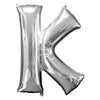Foil Balloon - Jumbo Silver Letter K