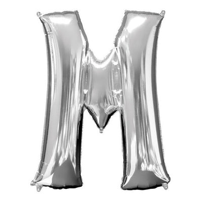 Foil Balloon - Jumbo Silver Letter M