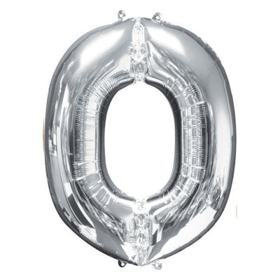 Foil Balloon - Jumbo Silver Letter O