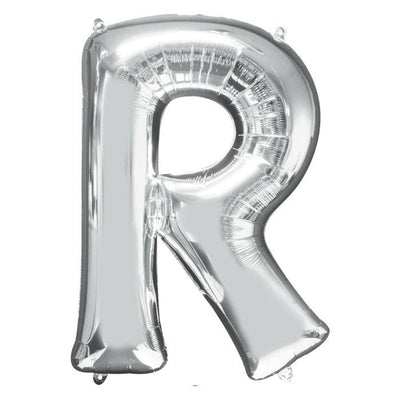 Foil Balloon - Jumbo Silver Letter R
