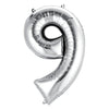 Foil Balloon - Jumbo Silver Number 9