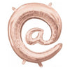 Foil Balloon - Mini Letter Rose Gold @ 16 Inch Air-Filled Only