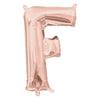 Foil Balloon - Mini Letter Rose Gold F 16 Inch Air-Filled Only