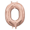 Foil Balloon - Mini Letter Rose Gold O 16 Inch Air-Filled Only