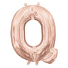 Foil Balloon - Mini Letter Rose Gold Q 16 Inch Air-Filled Only