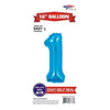 Foil Balloon - Mini Number Light Blue 1
