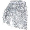 Fringe Skirt Metallic Silver