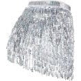 Fringe Skirt Metallic Silver