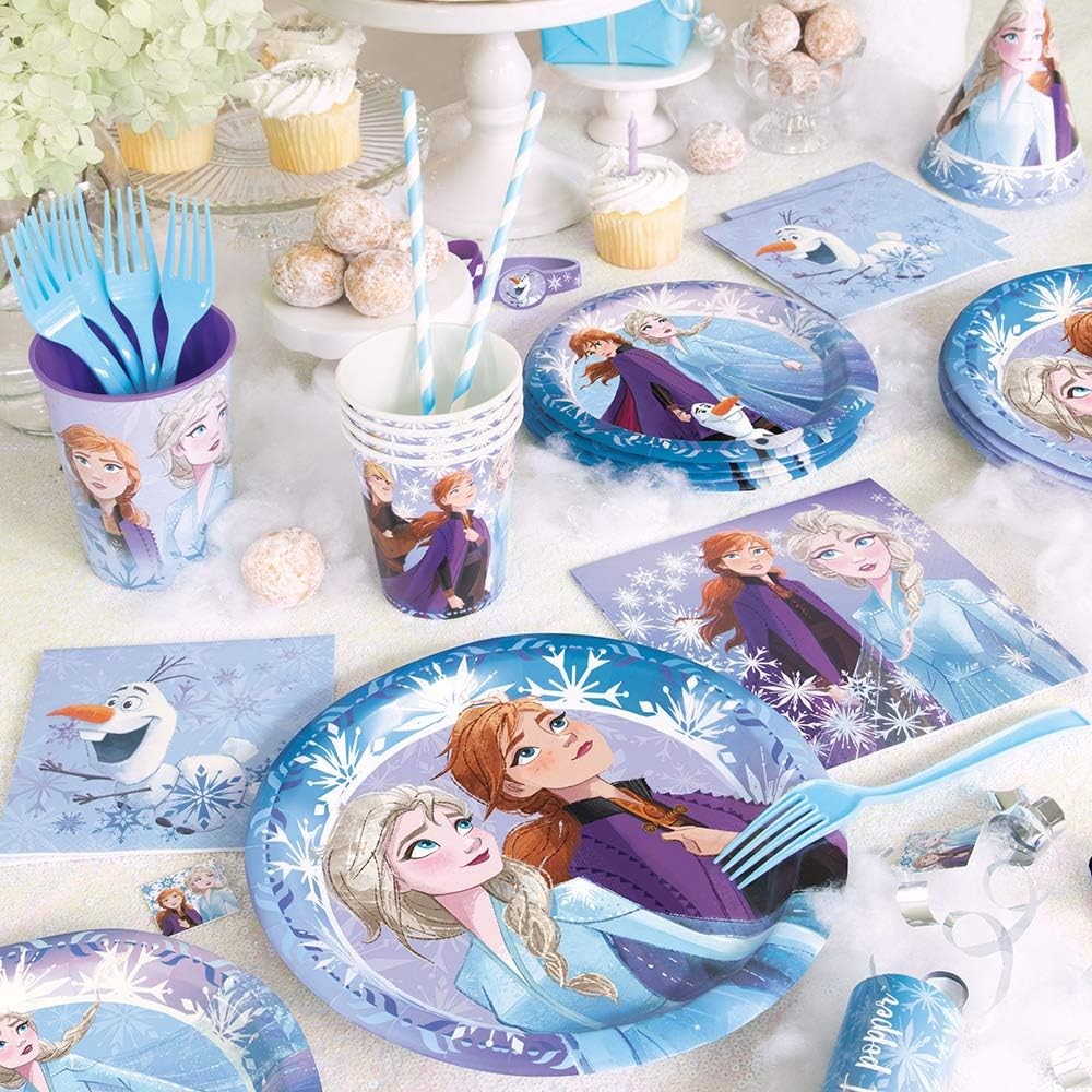 Frozen Paper Party Plates, 8 Count, 9"