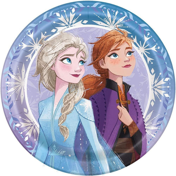 Frozen Paper Party Plates, 8 Count, 9"