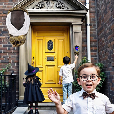 G.Ghouls Crystal Ball Talking Face Doorbell with Light-Up Eyes