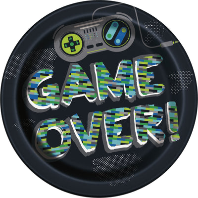 Gamer Birthday 9" Plates, 8 Count