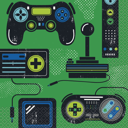Gamer Birthday Luncheon Napkins, 16 Count