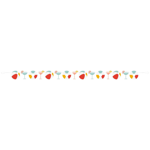 Poolside Summer Cutout Garland, 9ft