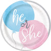 Gender Reveal Party 7" Plates, 8 Count