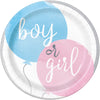 Gender Reveal Party 9" Plates, 8 Count