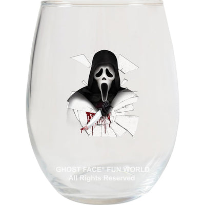 Ghost Face Wine Tumbler Set, 16 oz, Set of 4, Multi-Color