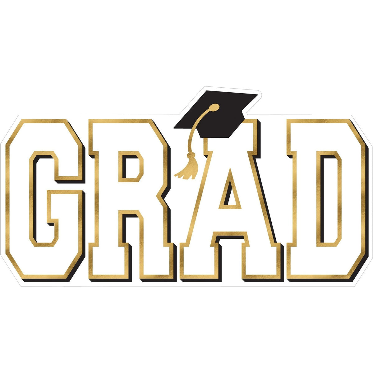 Giant Grad Cutout - White