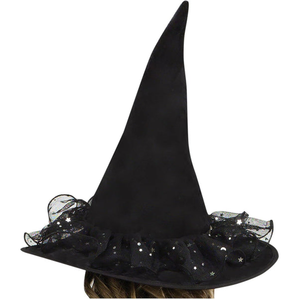 Girls Glitter Witch Costume, Black