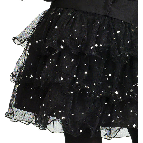 Girls Glitter Witch Costume, Black