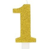 Glitter Number Birthday Candle #1