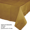 Glittering Gold Plastic Table Cover - 54" x 108" 1CT