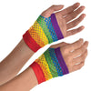 Gloves - Rainbow, Fishnet Short, One Size